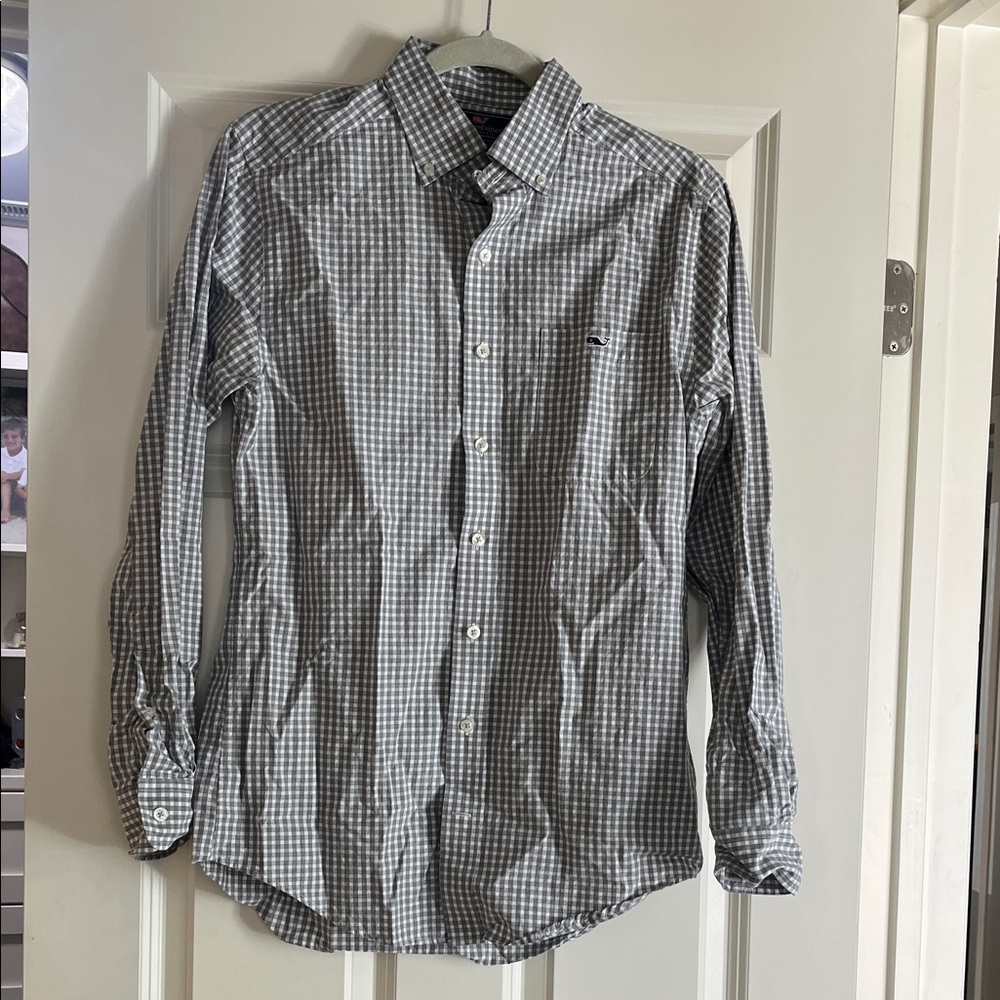 Vineyard Vines Black and White Checkered Shirt
